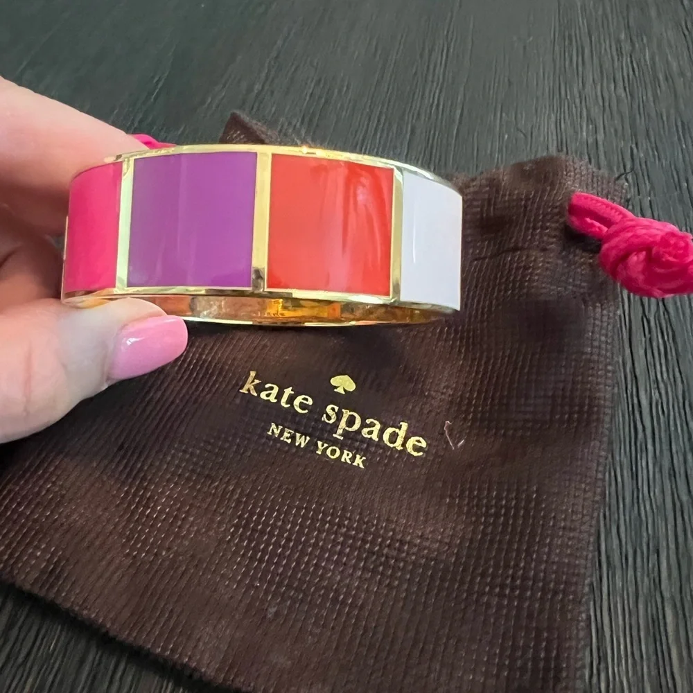Kate Spade Fancy Meeting You Here Color Block Bracelet Bangle - Picture 3 of 9